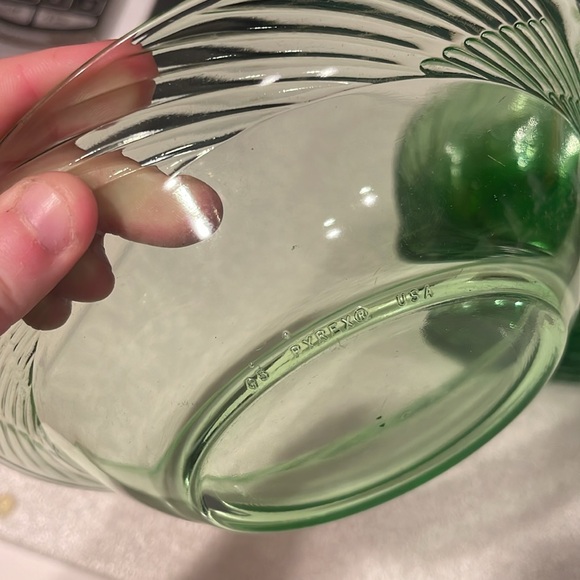 Vtg 9 Pc Corelle Pyrex Festiva Spring Green Dinner Salad Plates/Bowls Set - Picture 3 of 7